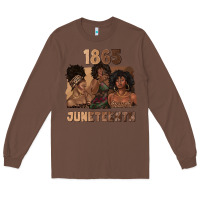 Chestnut 1865 juneteenth melanin with afro Long Sleeve Tee - texasbilliewilder