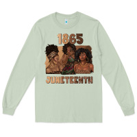 Matcha 1865 juneteenth melanin with afro Long Sleeve Tee - texasbilliewilder