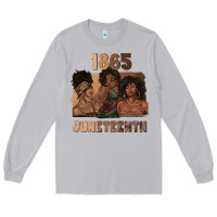 Moon Dust 1865 juneteenth melanin with afro Long Sleeve Tee - texasbilliewilder