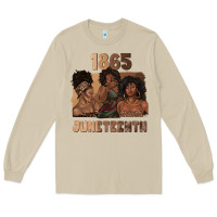 Mushroom 1865 juneteenth melanin with afro Long Sleeve Tee - texasbilliewilder