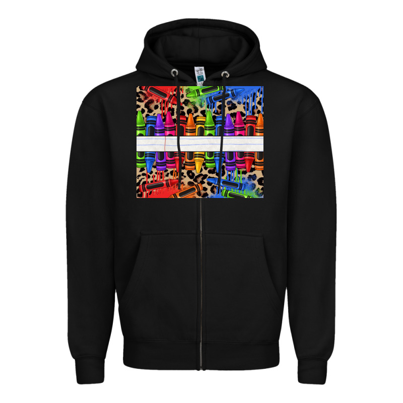 Personalized Crayons Zipper Hoodie by texasbilliewilder | Teevron