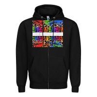 Black Personalized crayons Zipper Hoodie - texasbilliewilder