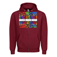 Burgundy Personalized crayons Zipper Hoodie - texasbilliewilder
