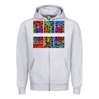 Heather Grey Personalized crayons Zipper Hoodie - texasbilliewilder