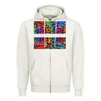 Oatmeal Heather Personalized crayons Zipper Hoodie - texasbilliewilder
