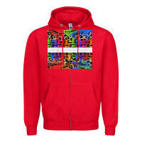 Red Personalized crayons Zipper Hoodie - texasbilliewilder