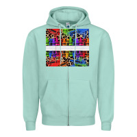 Seafoam Personalized crayons Zipper Hoodie - texasbilliewilder
