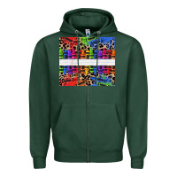 Sports Green Personalized crayons Zipper Hoodie - texasbilliewilder