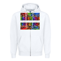 White Personalized crayons Zipper Hoodie - texasbilliewilder