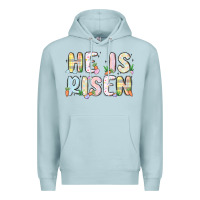 Blue Mist he is risen Premium Hoodie - MaliasSmallBusiness