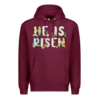 Burgundy he is risen Premium Hoodie - MaliasSmallBusiness