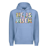 Colony Blue he is risen Premium Hoodie - MaliasSmallBusiness
