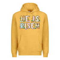 Mustard he is risen Premium Hoodie - MaliasSmallBusiness