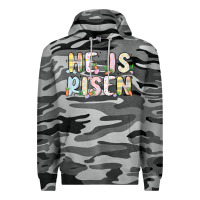 Slate Camo he is risen Premium Hoodie - MaliasSmallBusiness