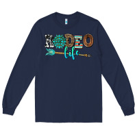 Navy rodeo life with gemstone Long Sleeve Tee - AdoDesignShop