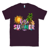 Plum hello summer with sun Classic Tee - texasbilliewilder