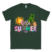 Sports Green hello summer with sun Classic Tee - texasbilliewilder