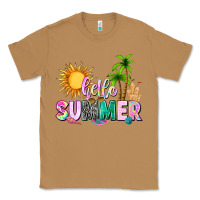 Toasted Coconut hello summer with sun Classic Tee - texasbilliewilder