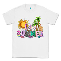 White hello summer with sun Classic Tee - texasbilliewilder