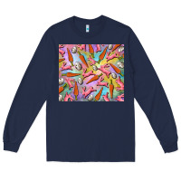 Navy Easter bunny carrot and quail egg Long Sleeve Tee - RanaPortraitStore