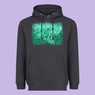 Green Glitter Background Heavyweight Hoodie Designed By Jahusdesignshop