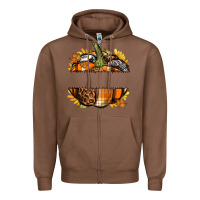 Chestnut Personalized Fall Pumpkin Zipper Hoodie - texasbilliewilder