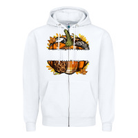 White Personalized Fall Pumpkin Zipper Hoodie - texasbilliewilder