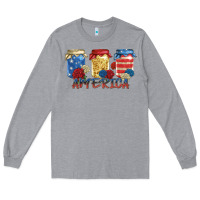 Heather Grey america mason jar Long Sleeve Tee - Zillion Design Studio