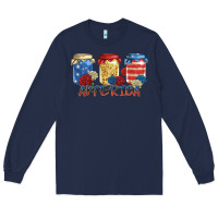 Navy america mason jar Long Sleeve Tee - Zillion Design Studio