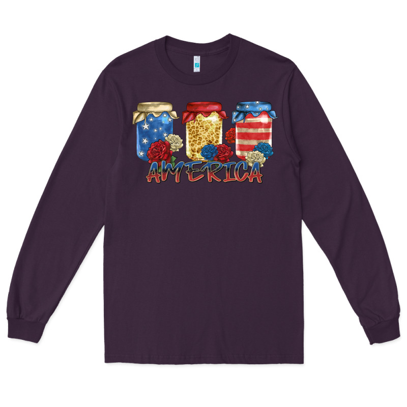 America Mason Jar Long Sleeve Tee by Zillion Design Studio | Teevron