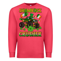 Cardinal shamrocks crusher monster truck with shamrocks Premium Sweatshirt - AdoDesignShop