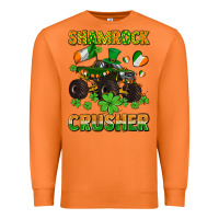 Carrot shamrocks crusher monster truck with shamrocks Premium Sweatshirt - AdoDesignShop