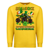 Lemon shamrocks crusher monster truck with shamrocks Premium Sweatshirt - AdoDesignShop