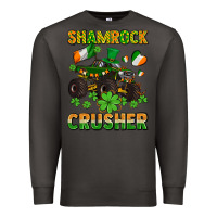 Smoke shamrocks crusher monster truck with shamrocks Premium Sweatshirt - AdoDesignShop
