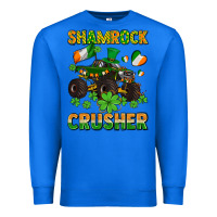 True Royal shamrocks crusher monster truck with shamrocks Premium Sweatshirt - AdoDesignShop