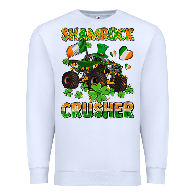 Shamrocks Crusher Monster Truck With Shamrocks Premium Sweatshirt by AdoDesignShop | Teevron
