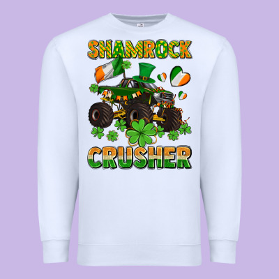 Shamrocks Crusher Monster Truck With Shamrocks Premium Sweatshirt Designed By Adodesignshop