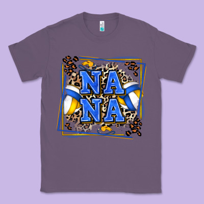 Volleyball Nana With Leopard Classic Tee Designed By Zillion Design Studio