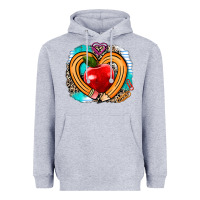Heather Grey teacher heart pen Heavyweight Hoodie - AdoDesignShop