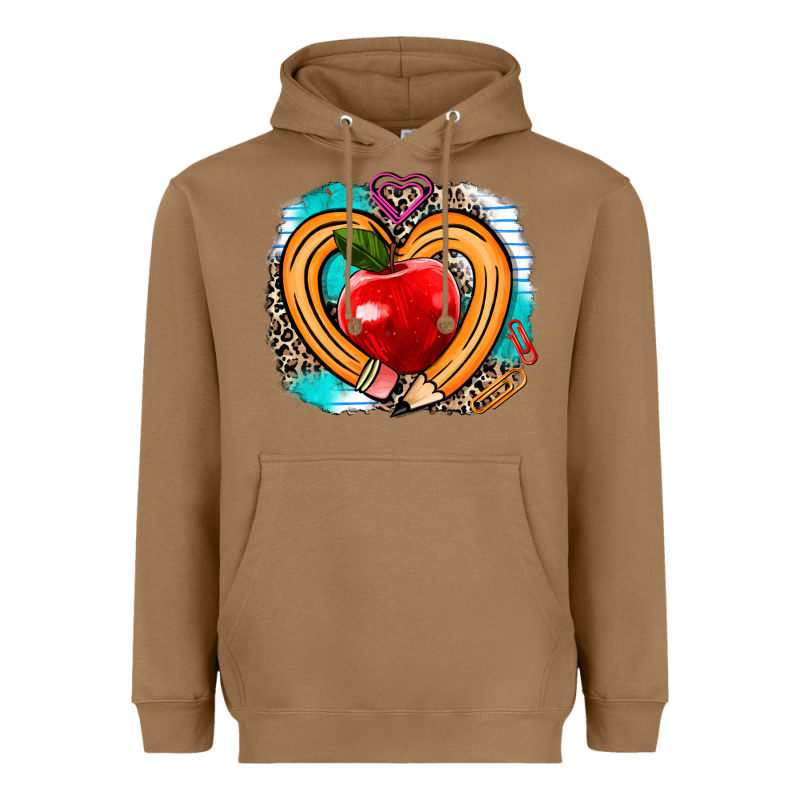 Teacher Heart Pen Heavyweight Hoodie by AdoDesignShop | Teevron