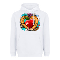 White teacher heart pen Heavyweight Hoodie - AdoDesignShop