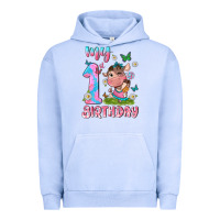 Pigment Grape Ice my 1 st birthday with little cute cow Urban Hoodie - NancyCooperArtShop