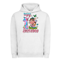 Pigment Lunar Rock my 1 st birthday with little cute cow Urban Hoodie - NancyCooperArtShop