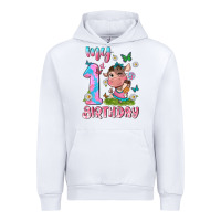 White my 1 st birthday with little cute cow Urban Hoodie - NancyCooperArtShop