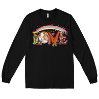 Black Easter Bunny Love With Rainbow Long Sleeve Tee - RanaPortraitStore