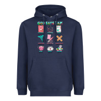 Navy nurse god says i am  nurse elements Heavyweight Hoodie - AdoDesignShop
