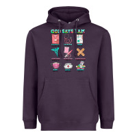 Plum nurse god says i am  nurse elements Heavyweight Hoodie - AdoDesignShop
