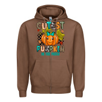 Chestnut Cutest Pumpkin In The Patch Zipper Hoodie - texasbilliewilder
