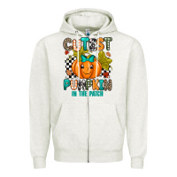 Oatmeal Heather Cutest Pumpkin In The Patch Zipper Hoodie - texasbilliewilder