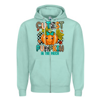 Seafoam Cutest Pumpkin In The Patch Zipper Hoodie - texasbilliewilder